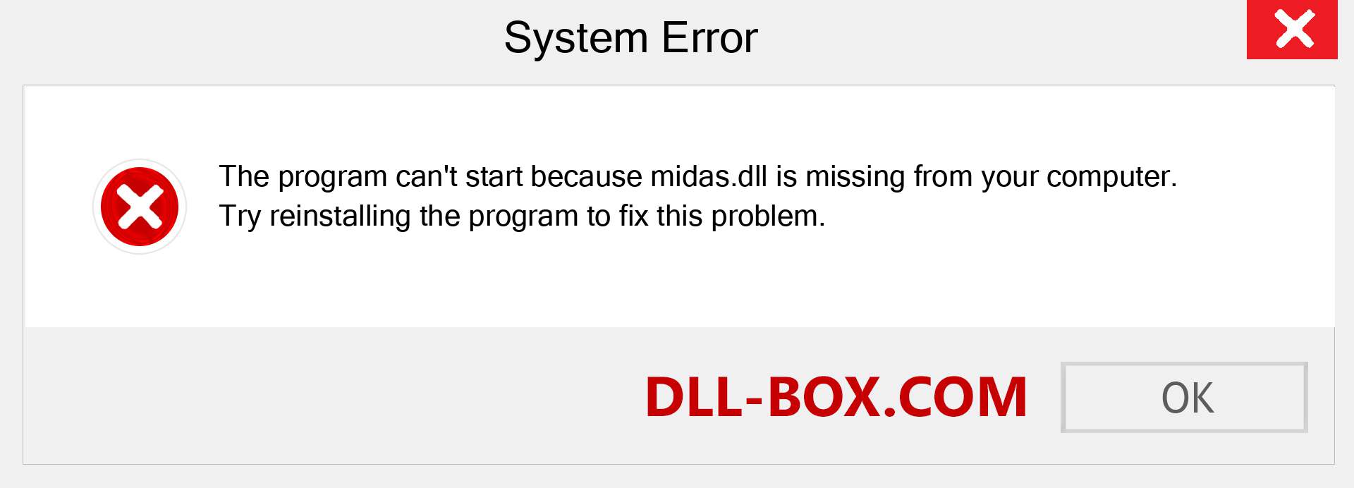  midas.dll file is missing?. Download for Windows 7, 8, 10 - Fix  midas dll Missing Error on Windows, photos, images