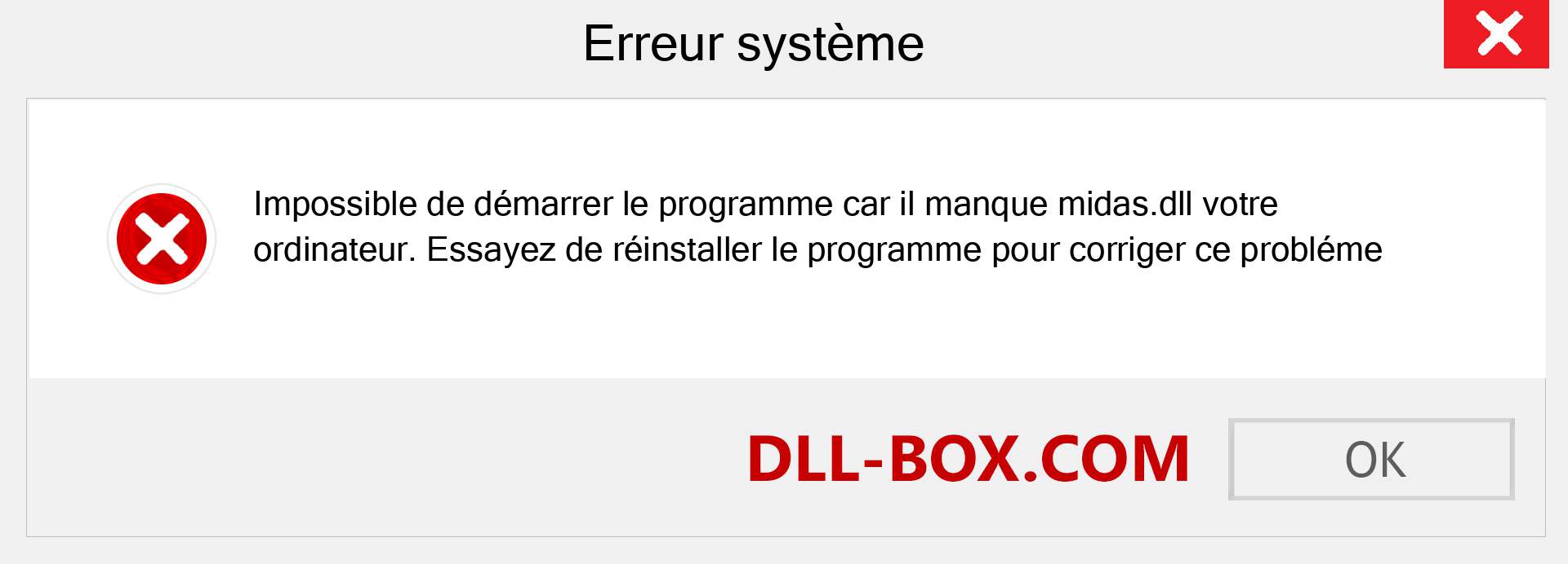 Le fichier midas.dll est manquant ?. Télécharger pour Windows 7, 8, 10 - Correction de l'erreur manquante midas dll sur Windows, photos, images